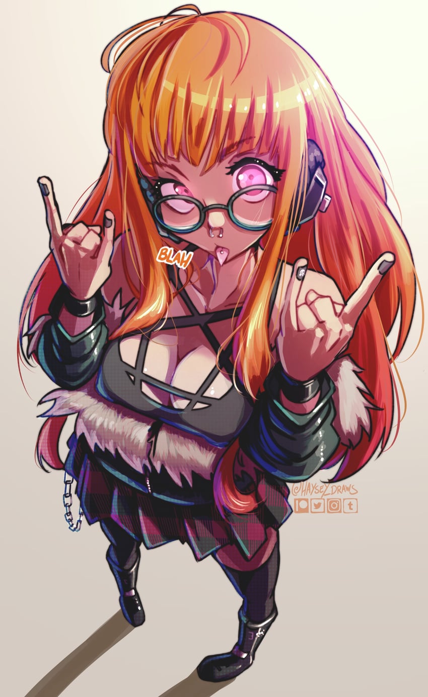 sakura futaba (persona and 1 more) drawn by haysey
