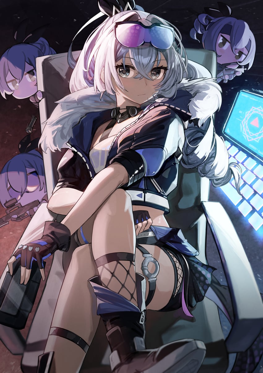 silver wolf (honkai and 1 more) drawn by jaihu