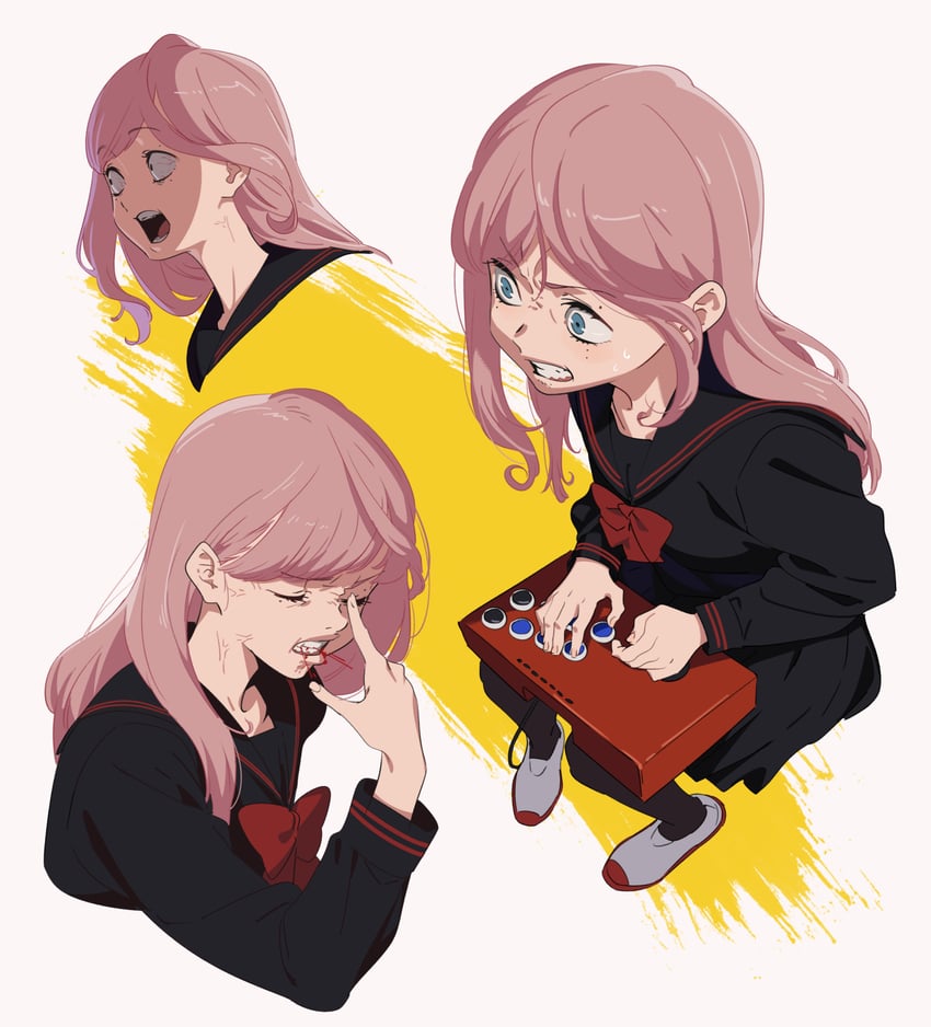 yorue mio (tai ari deshita. ~ojou-sama wa kakutou game nante shinai~) drawn by kamo_kamen