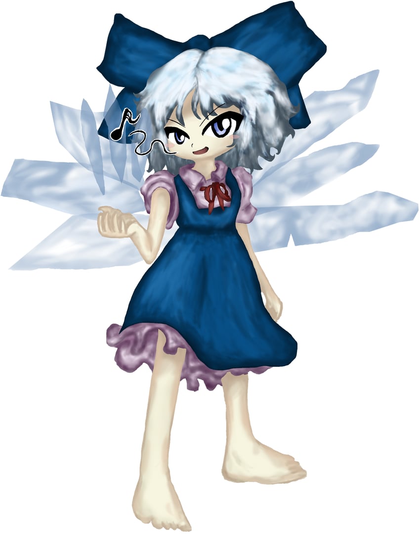 cirno (touhou and 1 more) drawn by shlipon