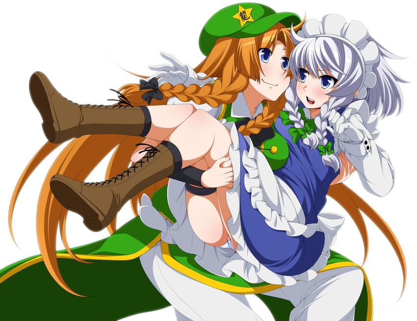 izayoi sakuya and hong meiling (touhou) drawn by eichi_yuu