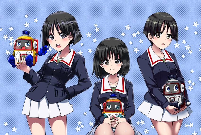 sono midoriko, gotou moyoko, konparu nozomi, and heybot (girls und panzer and 1 more) drawn by sukoko_(cocos_00)