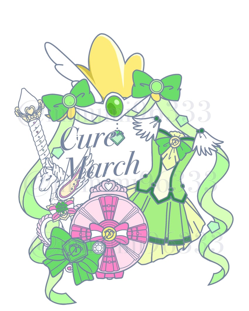 cure march (precure and 1 more) drawn by mimimi96333