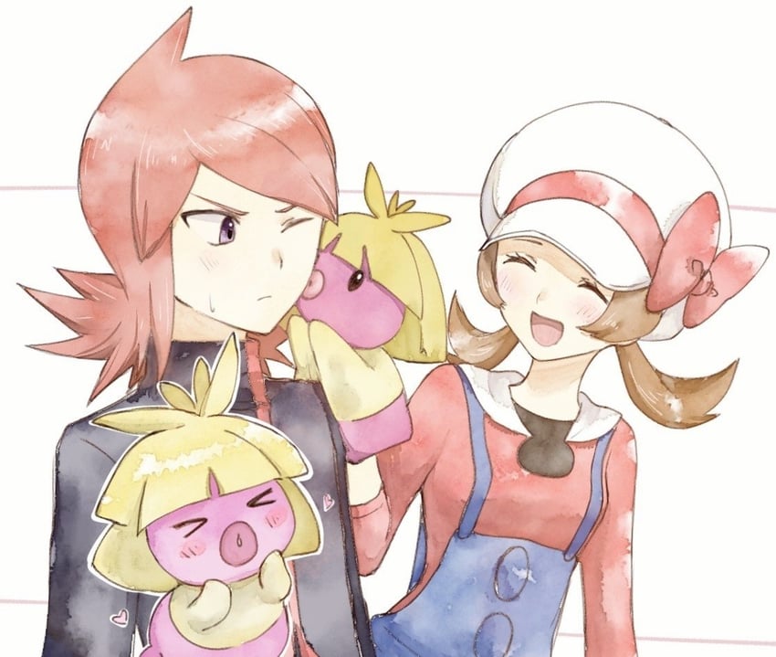 lyra, silver, and smoochum (pokemon and 1 more) drawn by asuka_rkgk