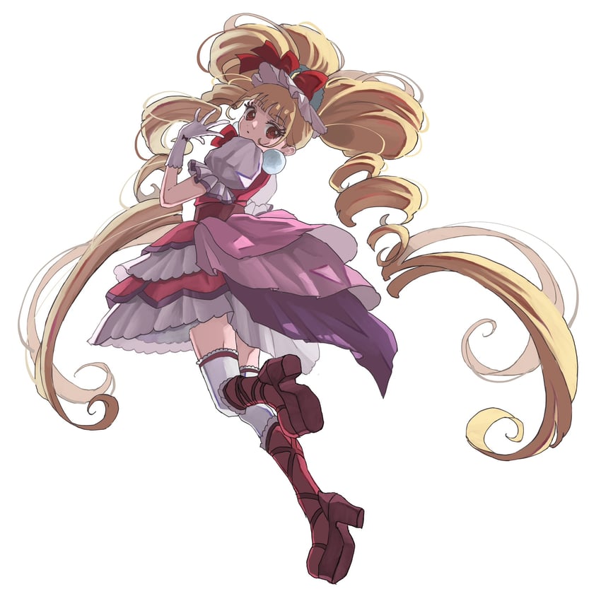 aisaki emiru and cure macherie (precure and 1 more) drawn by omochi_011011