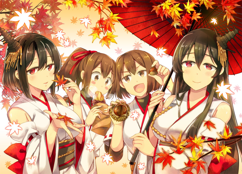 yamashiro, fusou, hyuuga, and ise (kantai collection) drawn by takitarou