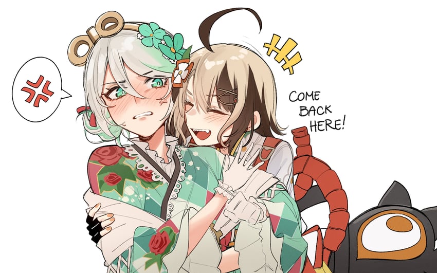 gigi murin and cecilia immergreen (hololive and 1 more) drawn by mittsu