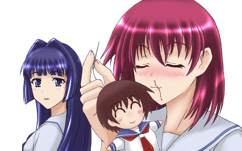 miyanaga saki, miyanaga teru, and hirose sumire (saki) drawn by mochizuki_kazuto