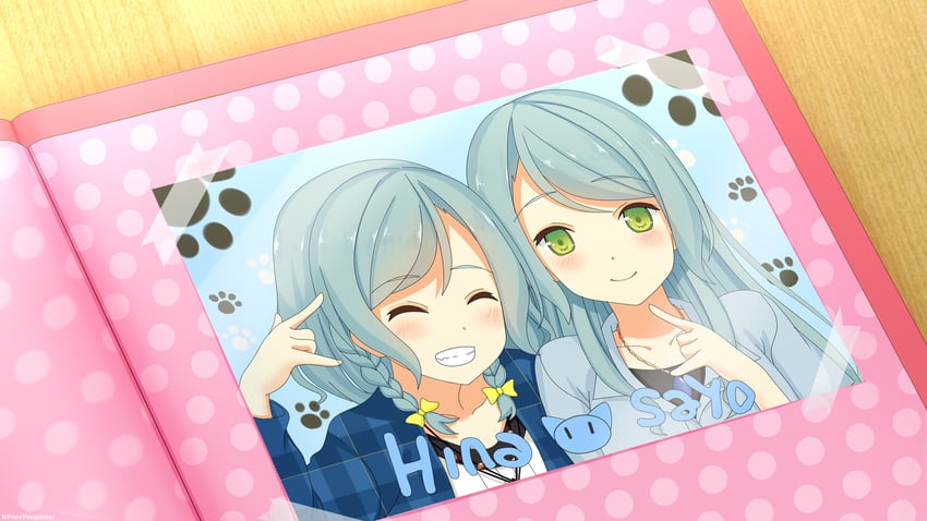 hikawa sayo and hikawa hina (bang dream!) drawn by fries_vanquisher