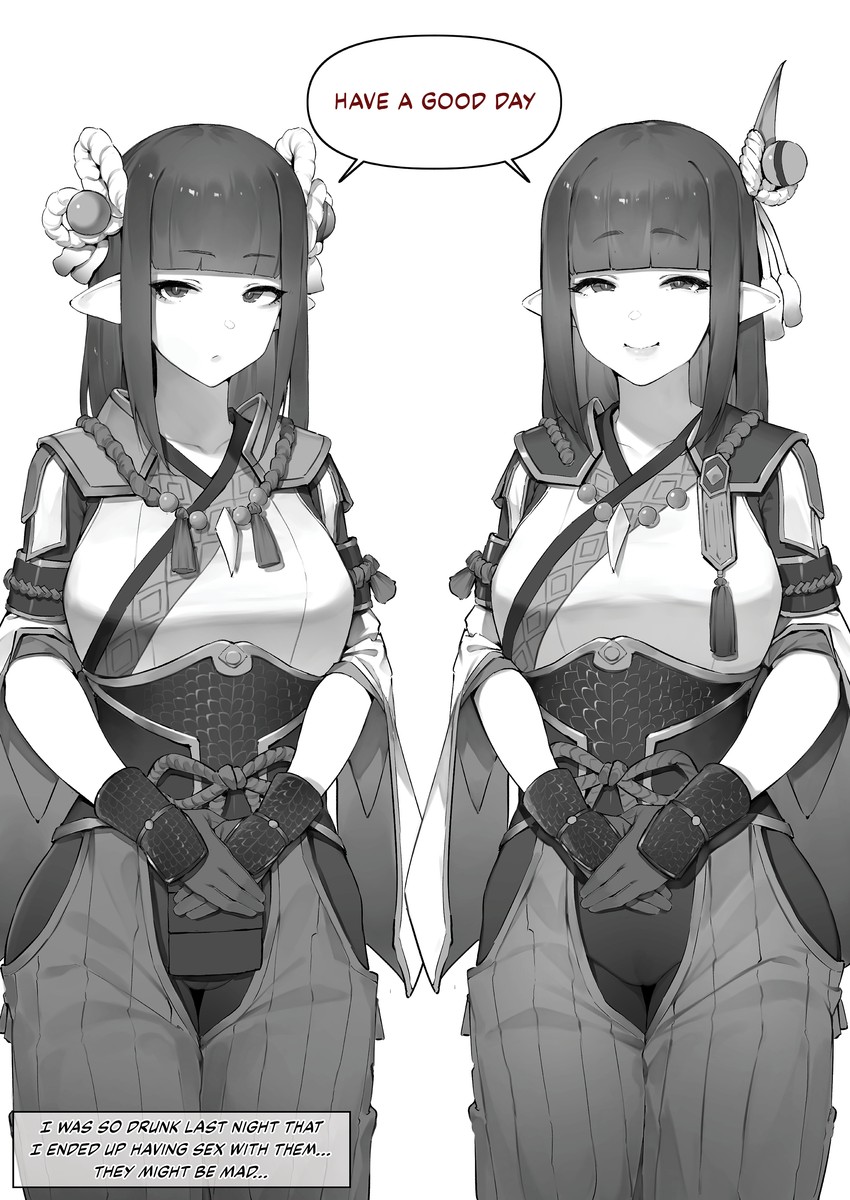 hinoa and minoto (monster hunter and 1 more) drawn by kotoribako