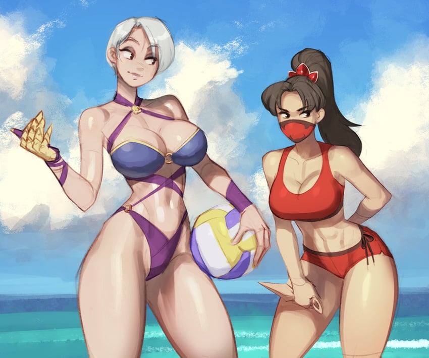 isabella valentine and taki (soulcalibur) drawn by psuede