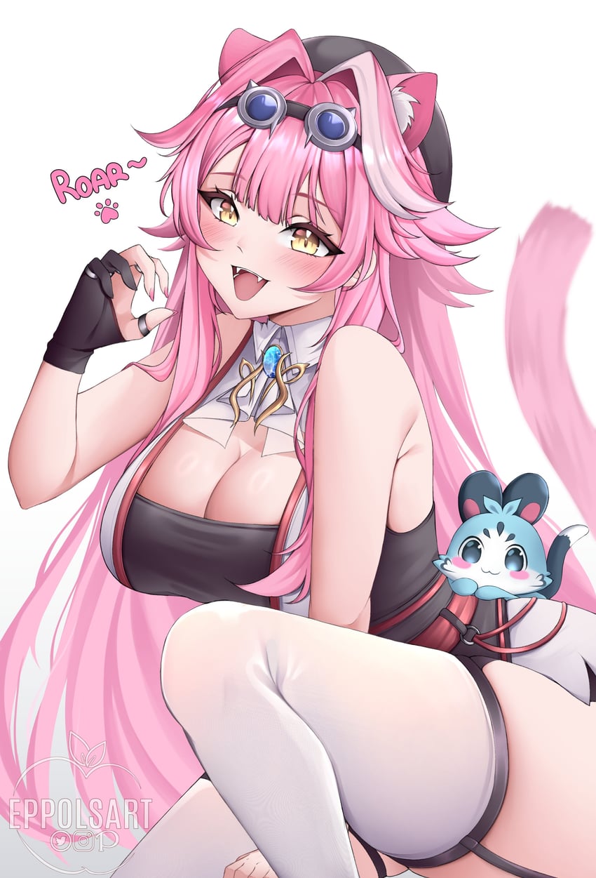 raora panthera and chattino (hololive and 1 more) drawn by eppols_art