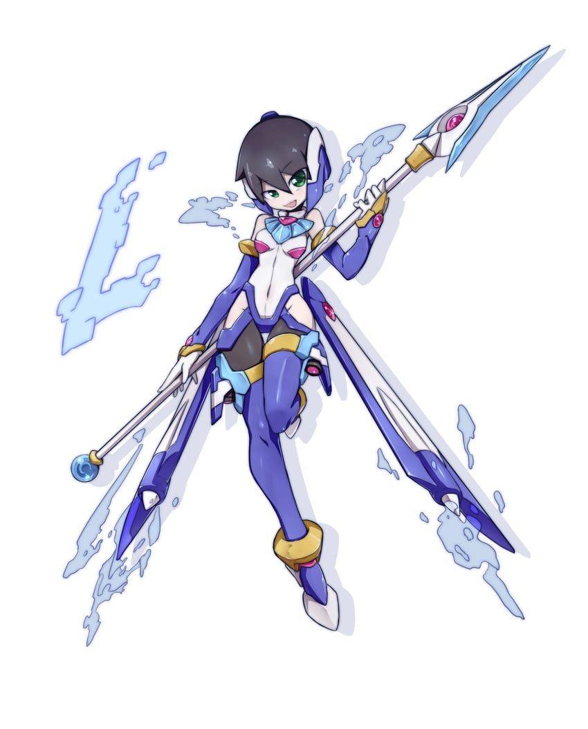 aile, fairy leviathan, and model lx (mega man and 2 more) drawn by bingshan