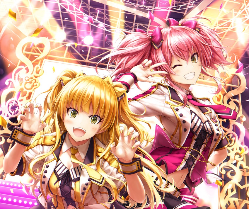 jougasaki mika and jougasaki rika (idolmaster and 1 more) drawn by suien