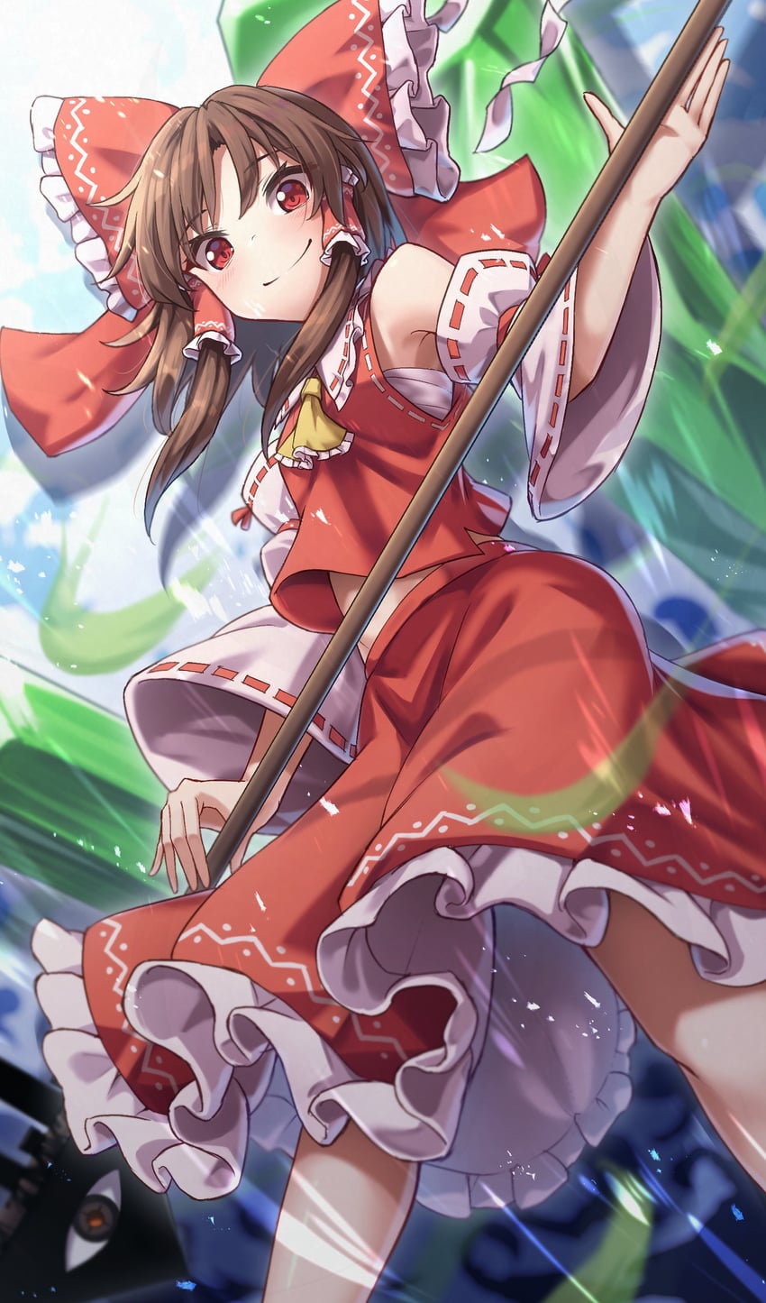 hakurei reimu (touhou and 1 more) drawn by yosshy