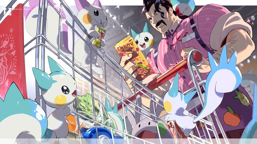 pachirisu, goomy, hatterene, and saguaro (pokemon and 1 more) drawn by e_volution