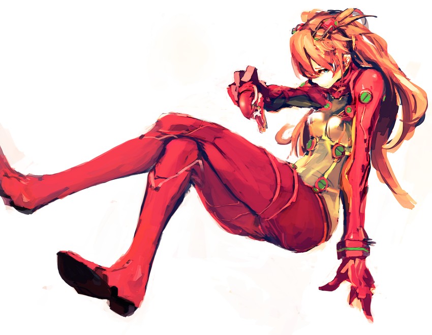 souryuu asuka langley and eva 02 (neon genesis evangelion and 2 more) drawn by so-bin
