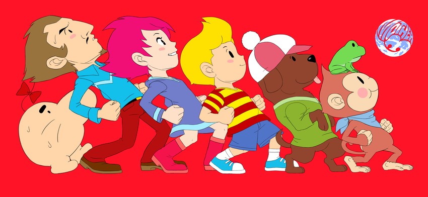 lucas, kumatora, doseisan, boney, duster, and 1 more (mother and 1 more) drawn by sakkan