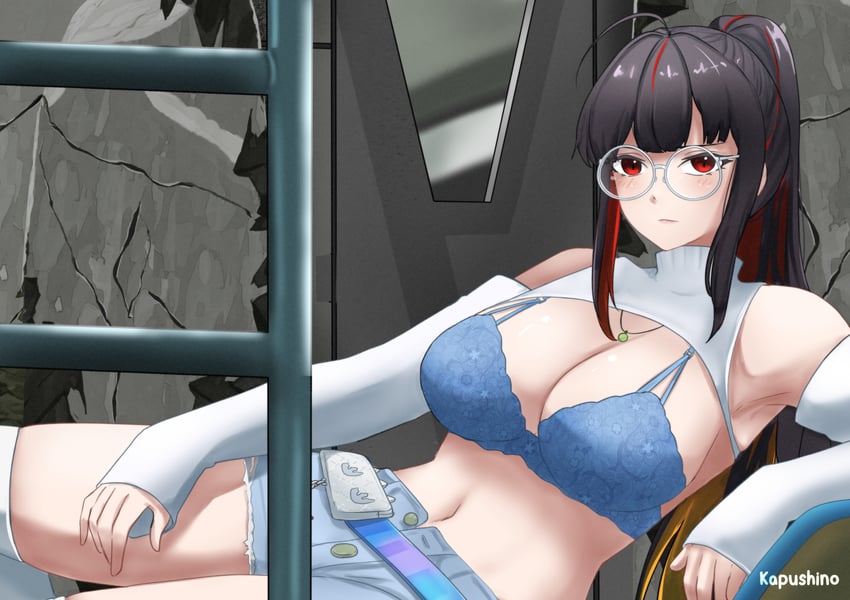 moran (goddess of victory: nikke and 1 more) drawn by kapushino