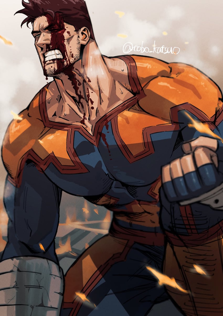 endeavor (boku no hero academia) drawn by tobo_katsuo