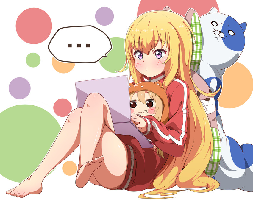 gabriel tenma white, doma umaru, and komaru (gabriel dropout and 2 more) drawn by kei_(0497)