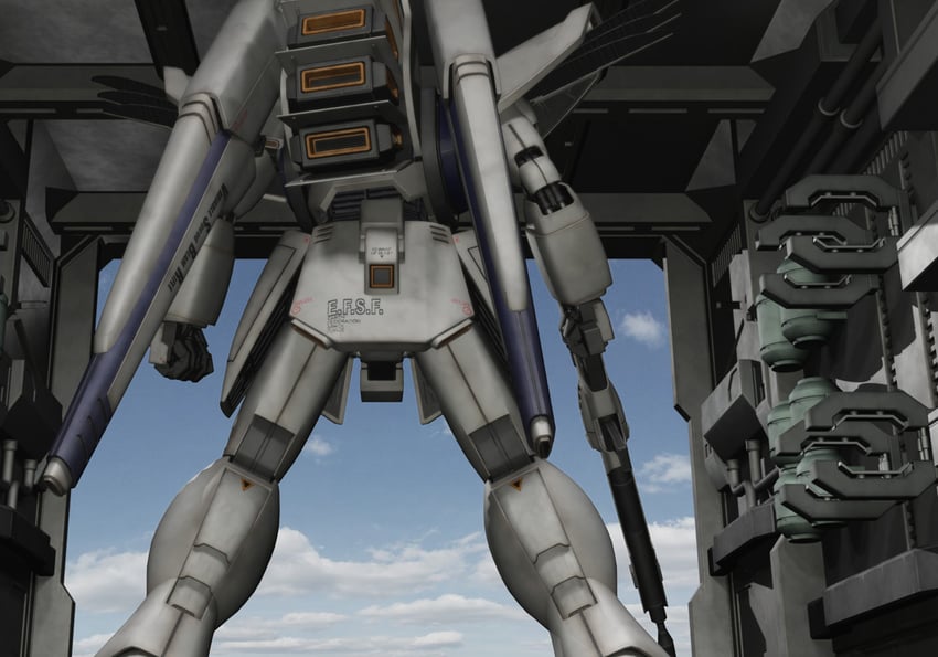 f91 gundam (gundam and 1 more) drawn by tomholy