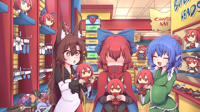 imaizumi kagerou, sekibanki, and wakasagihime (touhou and 1 more) drawn by wool_(miwol)
