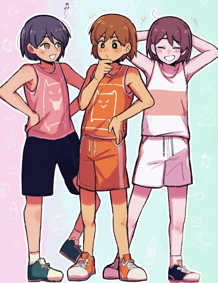 kel, sprout mole, hector, pluto, and jash (omori) drawn by pasuta928008