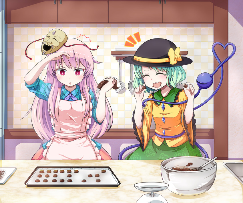 komeiji koishi and hata no kokoro (touhou) drawn by ajia_(otya3039)