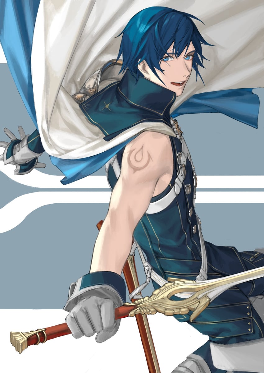 chrom (fire emblem and 1 more) drawn by mik_blamike