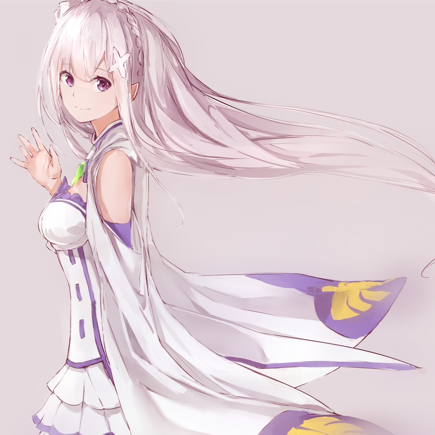 emilia (re:zero kara hajimeru isekai seikatsu) drawn by silver_(chenwen)