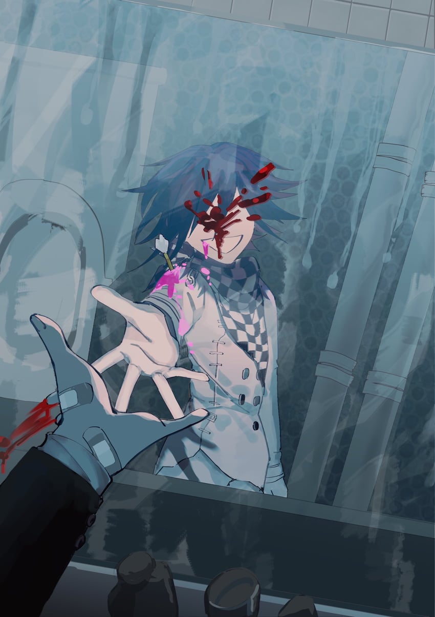 oma kokichi (danganronpa and 1 more) drawn by zai_ya