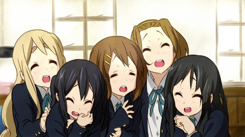 akiyama mio, nakano azusa, hirasawa yui, tainaka ritsu, and kotobuki tsumugi (k-on!) drawn by o-de