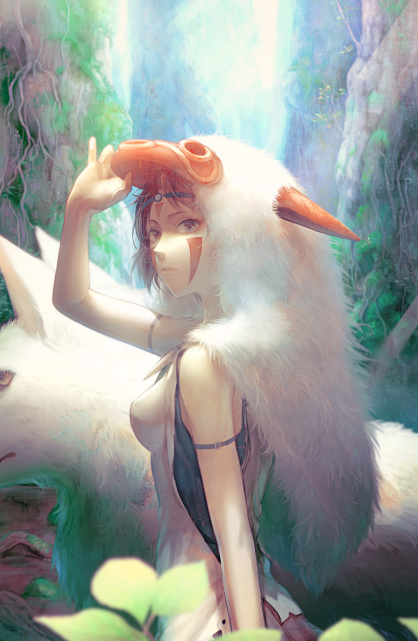 san and moro no ichizoku (mononoke hime) drawn by rowya