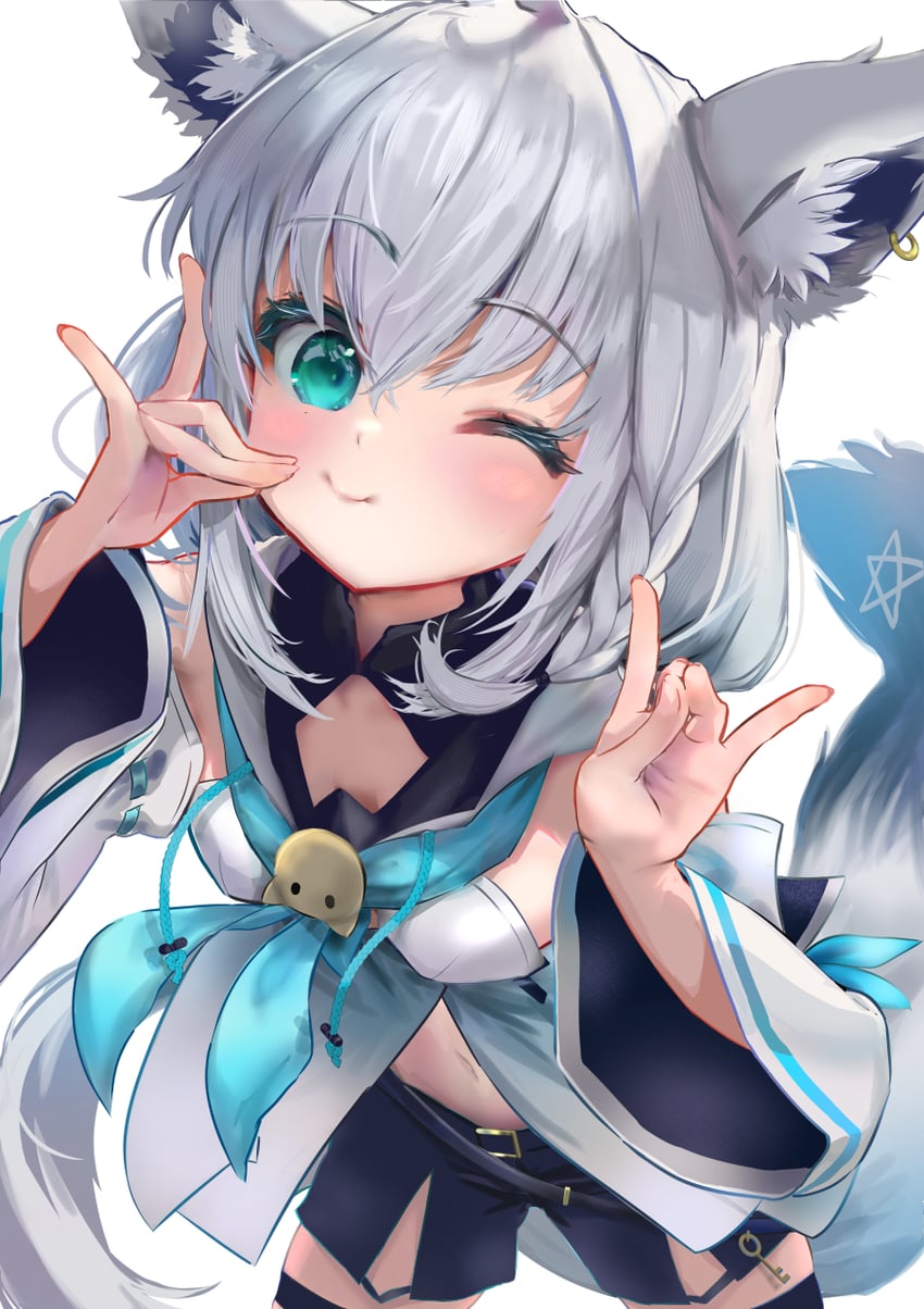 shirakami fubuki (hololive) drawn by mamoru_(mamoru_jinja)