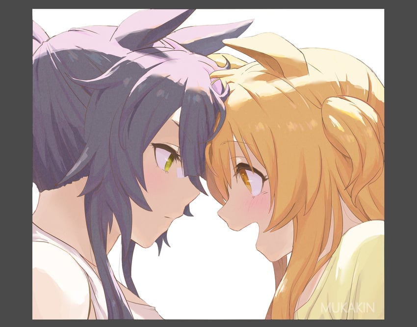 mayano top gun and narita brian (umamusume) drawn by mukakin