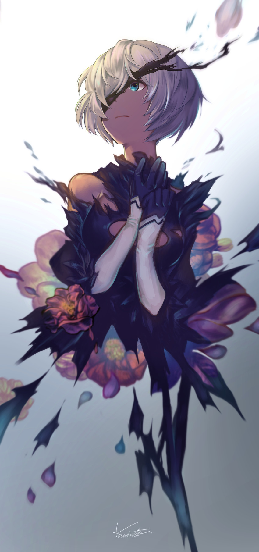 2b (nier and 1 more) drawn by karinto_yamada