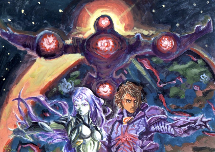elma, black knight, and ares (xenoblade chronicles and 1 more) drawn by takahashi_tomoyuki