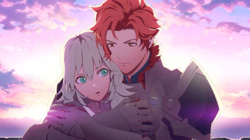 female byleth and sylvain jose gautier (fire emblem and 1 more) drawn by kurahana_chinatsu