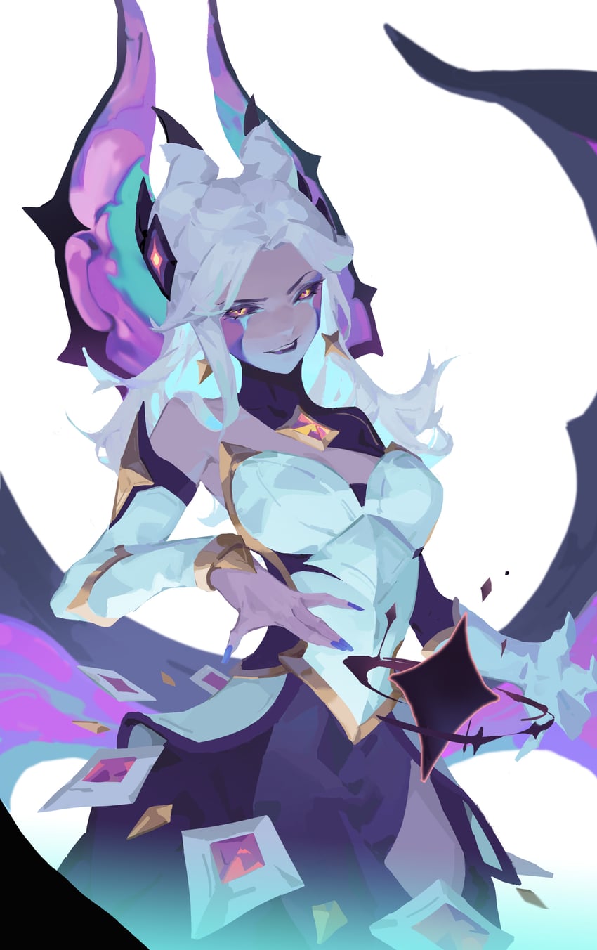 morgana and star nemesis morgana (league of legends) drawn by qchbtb
