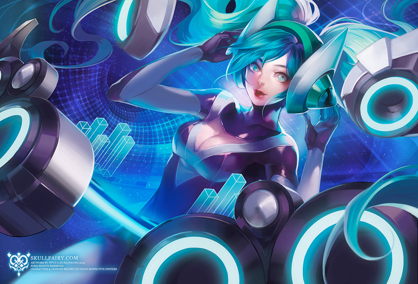 sona and dj sona (league of legends) drawn by ippus