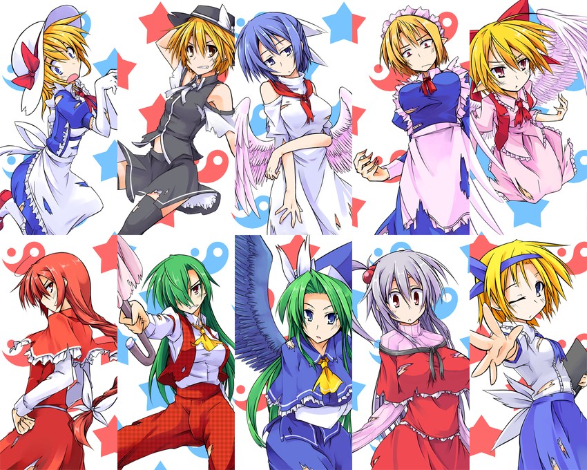 alice margatroid, kazami yuuka, shinki, mima, okazaki yumemi, and 5 more (touhou) drawn by hemogurobin_a1c