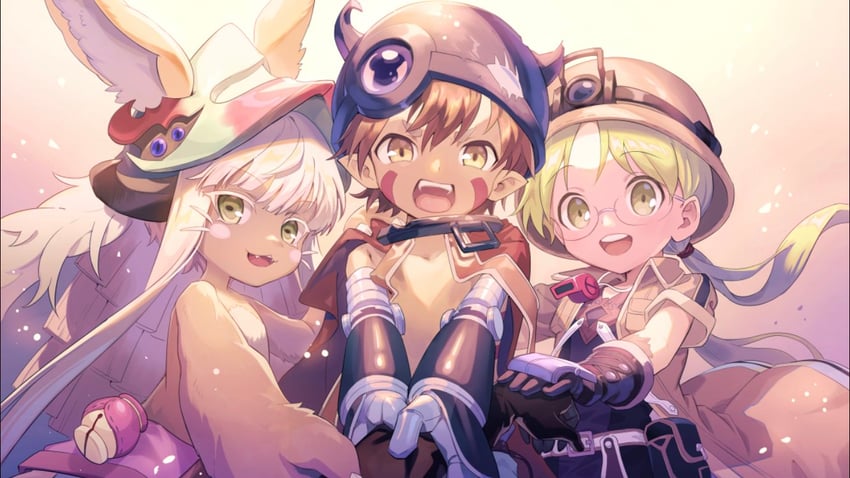 nanachi, reg, and riko (made in abyss) drawn by shino_cha_pipi