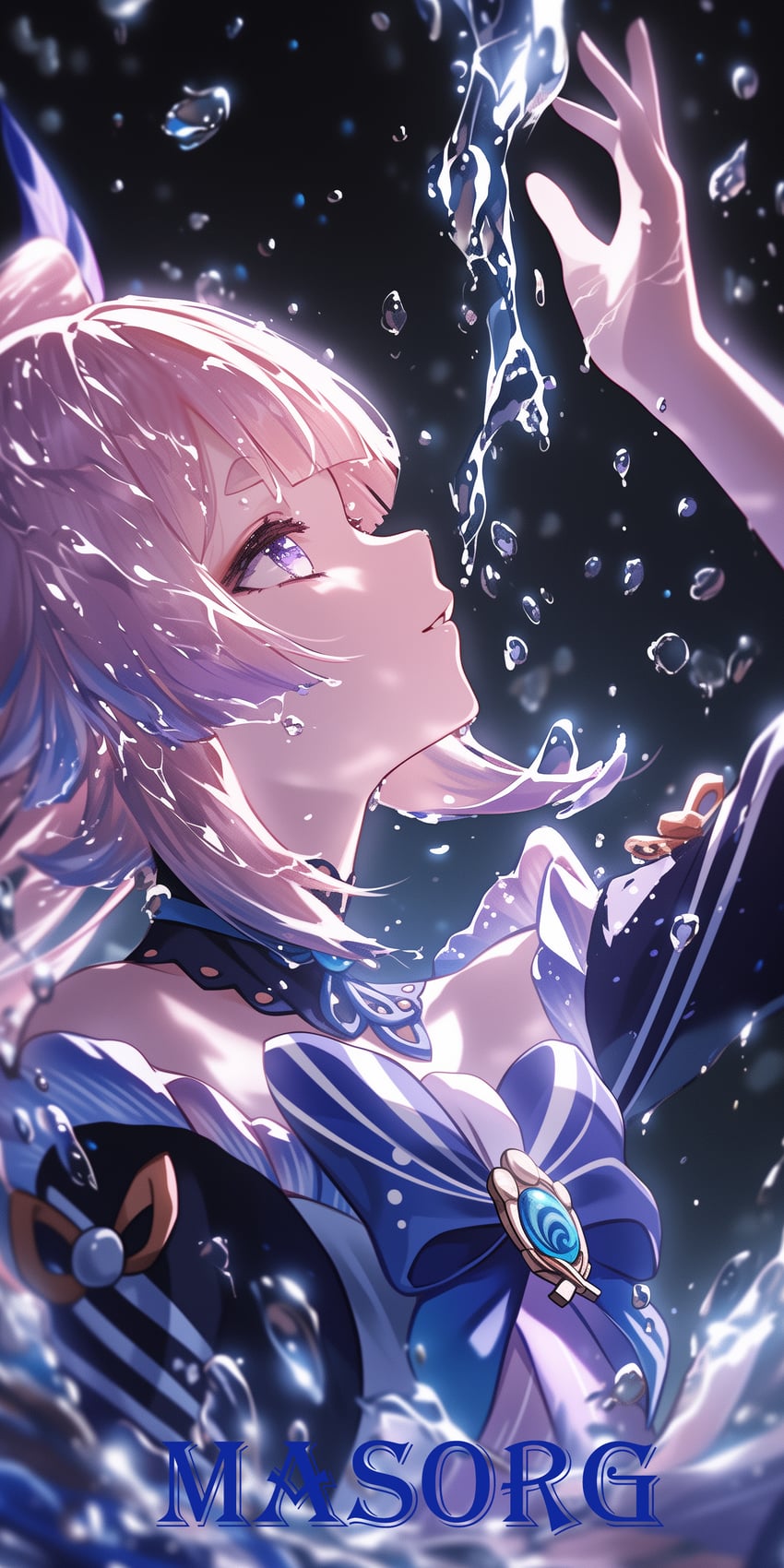 sangonomiya kokomi (genshin impact) drawn by masorg
