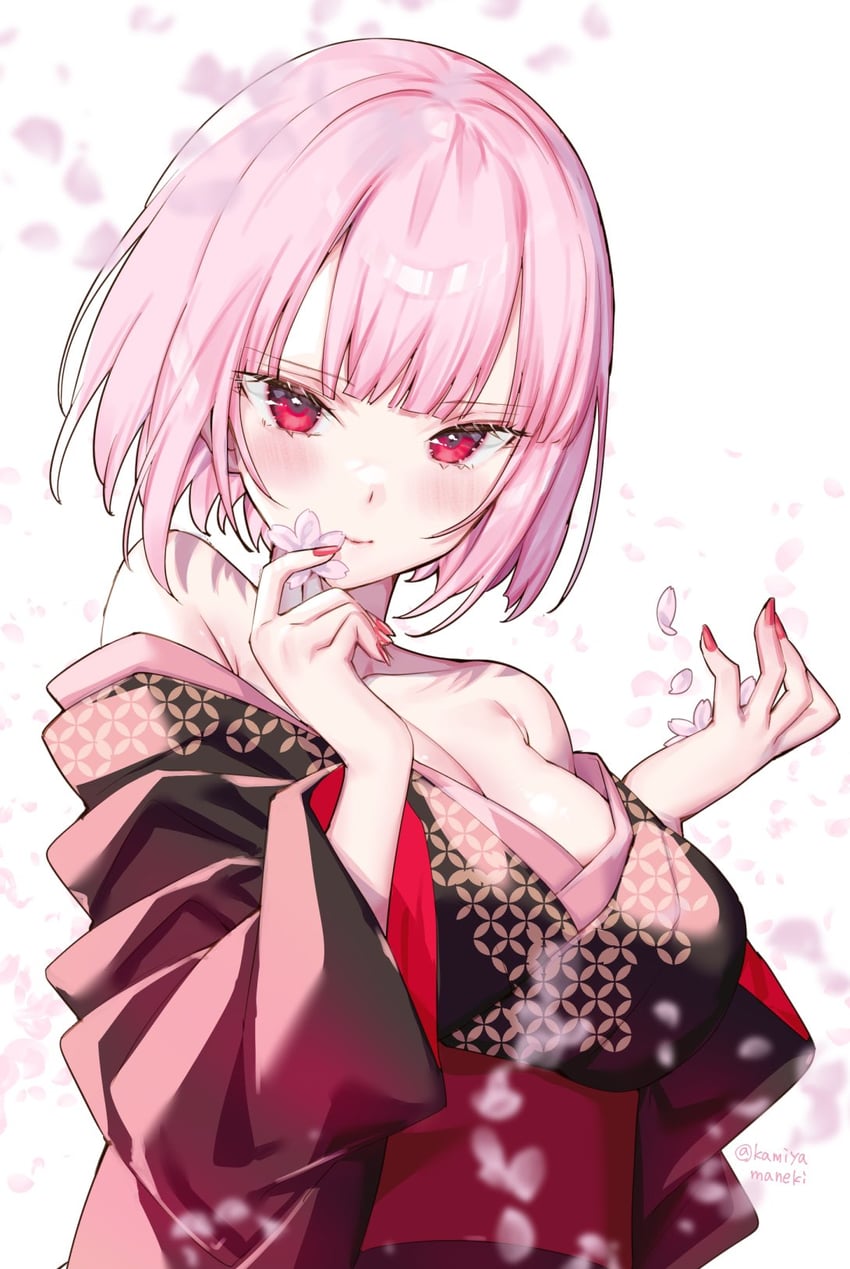 mori calliope (hololive and 1 more) drawn by kamiya_maneki