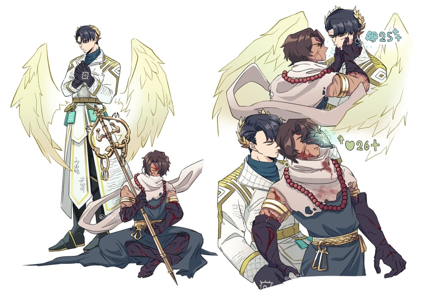 heathcliff and meursault (project moon and 1 more) drawn by uguisu_(a7encl)