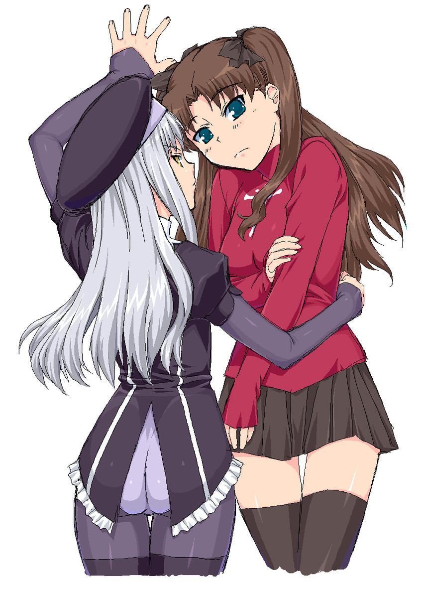 tohsaka rin and caren hortensia (fate and 2 more) drawn by shichimenchou