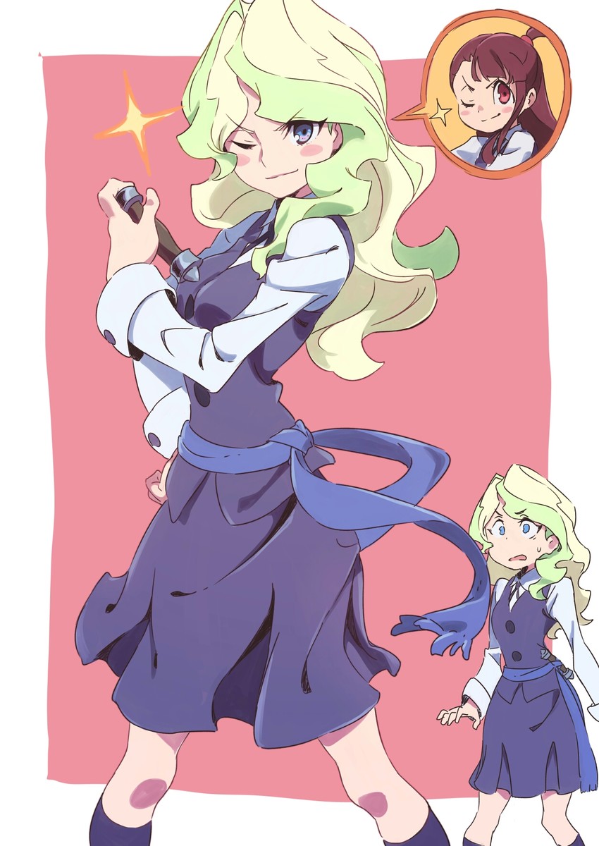 kagari atsuko and diana cavendish (little witch academia) drawn by tama_(tama-s)