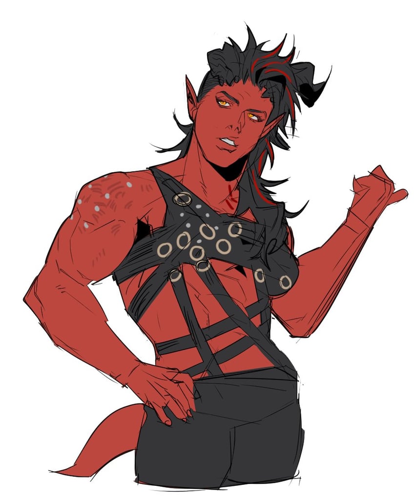 karlach (dungeons & dragons and 2 more) drawn by n_dks3