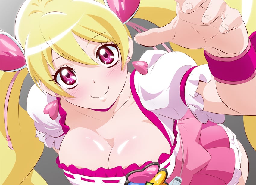 momozono love and cure peach (precure and 1 more) drawn by fuchi_(nightmare)
